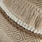 Deerlux 16" Cotton Throw Pillow Cover with Embossed White Dots and Natural Fringed Pattern with Filler QI004301.NC.K - alternate 3